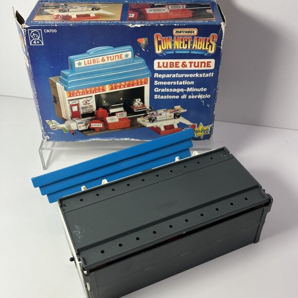 Matchbox Connectables Lube & Tune Toy Car Service Playset Garage 1 Vehicle 1990 - Picture 14 of 16